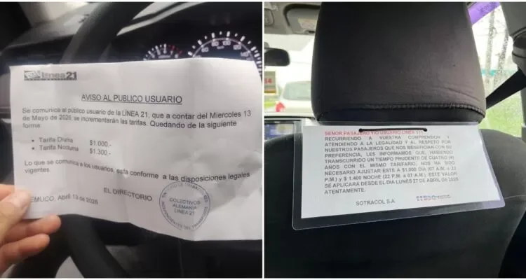 Colectivos de Temuco y Padre Las Casas subirán tarifas por alza de combustibles