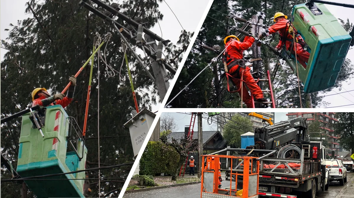 Más de 81 mil clientes siguen sin luz en La Araucanía: CGE despliega más de 100 brigadas por daños del sistema frontal