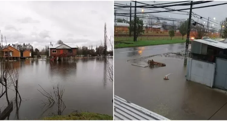 Sistema frontal deja más de 2 mil afectados en La Araucanía: monitorean riesgo de inundaciones en Lumaco y Purén