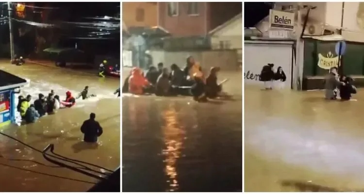 Dramática evacuación en Angol: familias fueron rescatadas con el agua hasta la cintura tras desborde del río Rehue