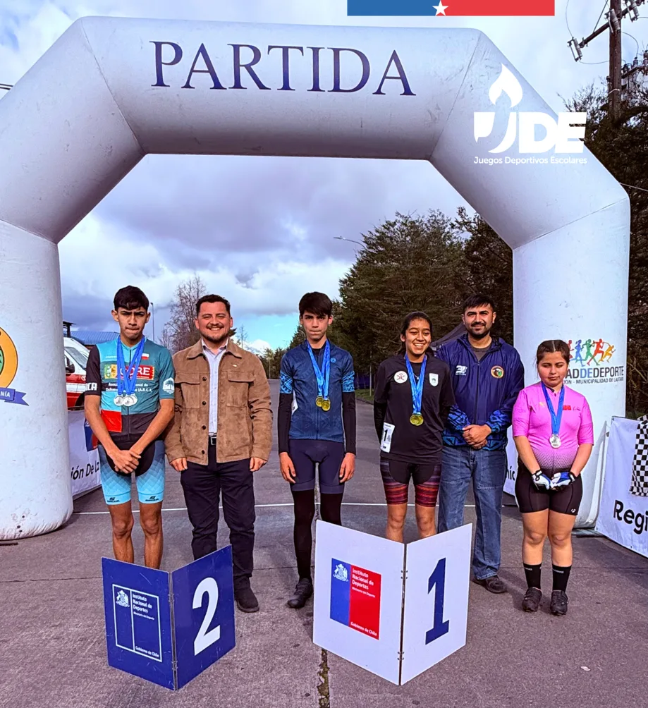 Cuatro ciclistas escolares llevarán el nombre de La Araucanía a la Final Nacional de los JDE 2026.