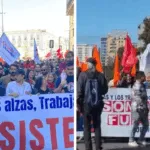 Sin incidentes y con críticas al Gobierno se desarrollan marchas por el Día del Trabajador en regiones