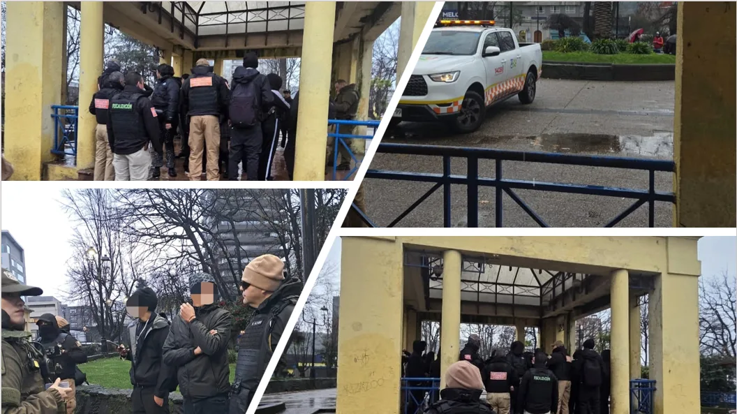 Copamiento municipal-policial en plaza Teodoro Schmidt de Temuco ya suma cinco detenidos en solo dos días