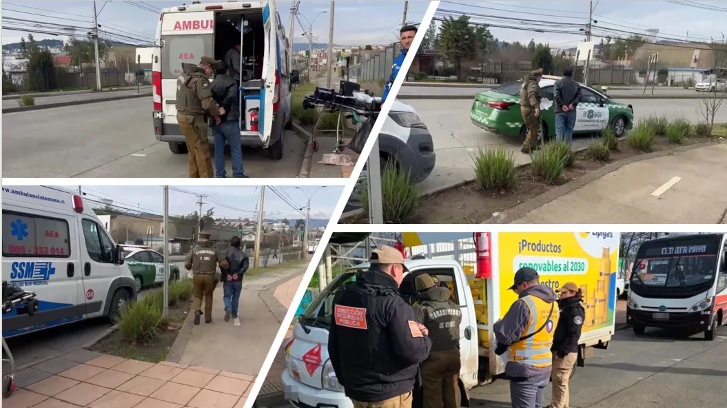 Conductor de micro es sorprendido bajo los efectos de la cocaína en fiscalización vehicular encabezada por la Municipalidad de Temuco
