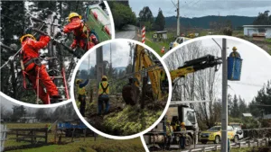Frontel refuerza plan de reconstrucción de la red eléctrica en las comunas más afectadas de Cautín
