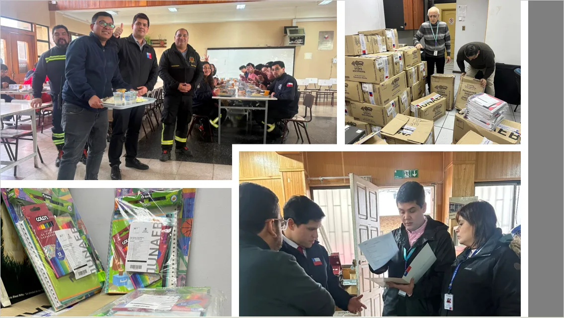 Junaeb Araucanía entrega alimentación y útiles escolares a más de 200 familias afectadas por inundaciones en Angol