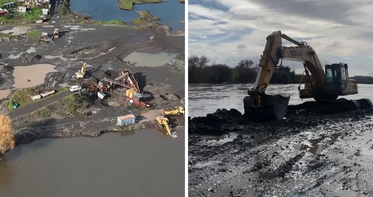 Detienen a hombre por extracción ilegal de áridos en el río Imperial en Carahue