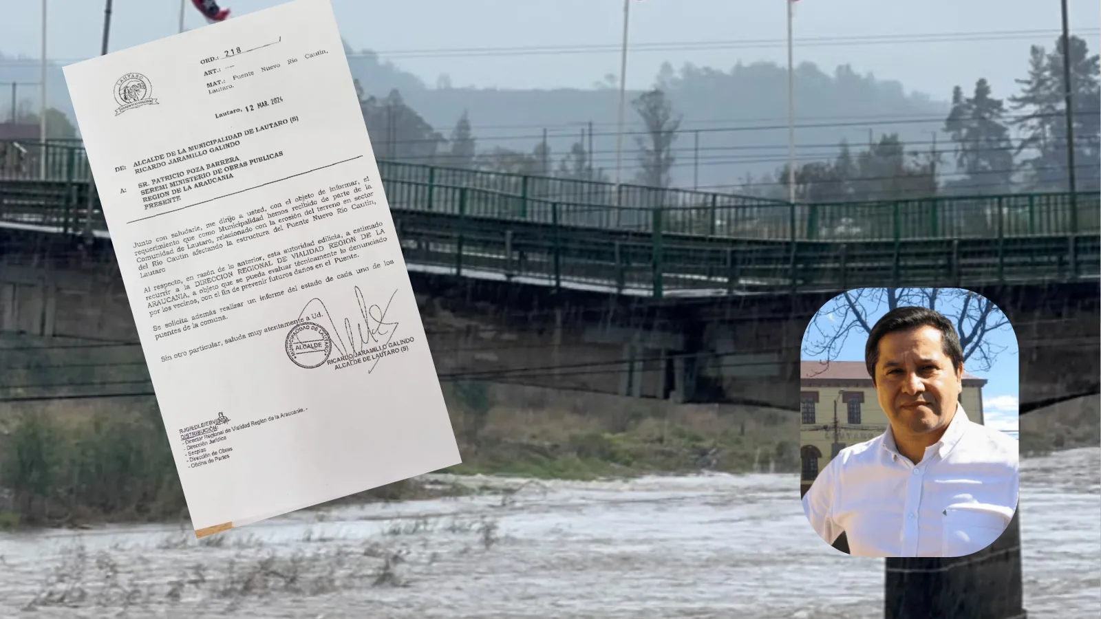 Puente Viejo: oficio de 2024 abre interrogantes sobre las evaluaciones realizadas a los puentes de Lautaro