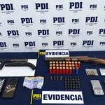 PDI detiene a hombre e incauta drogas, armas y 60 cartuchos en Lumaco