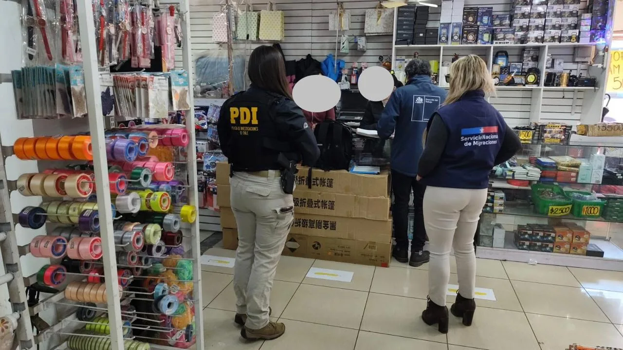 PDI detecta cinco infracciones migratorias durante operativo en comercio de Temuco
