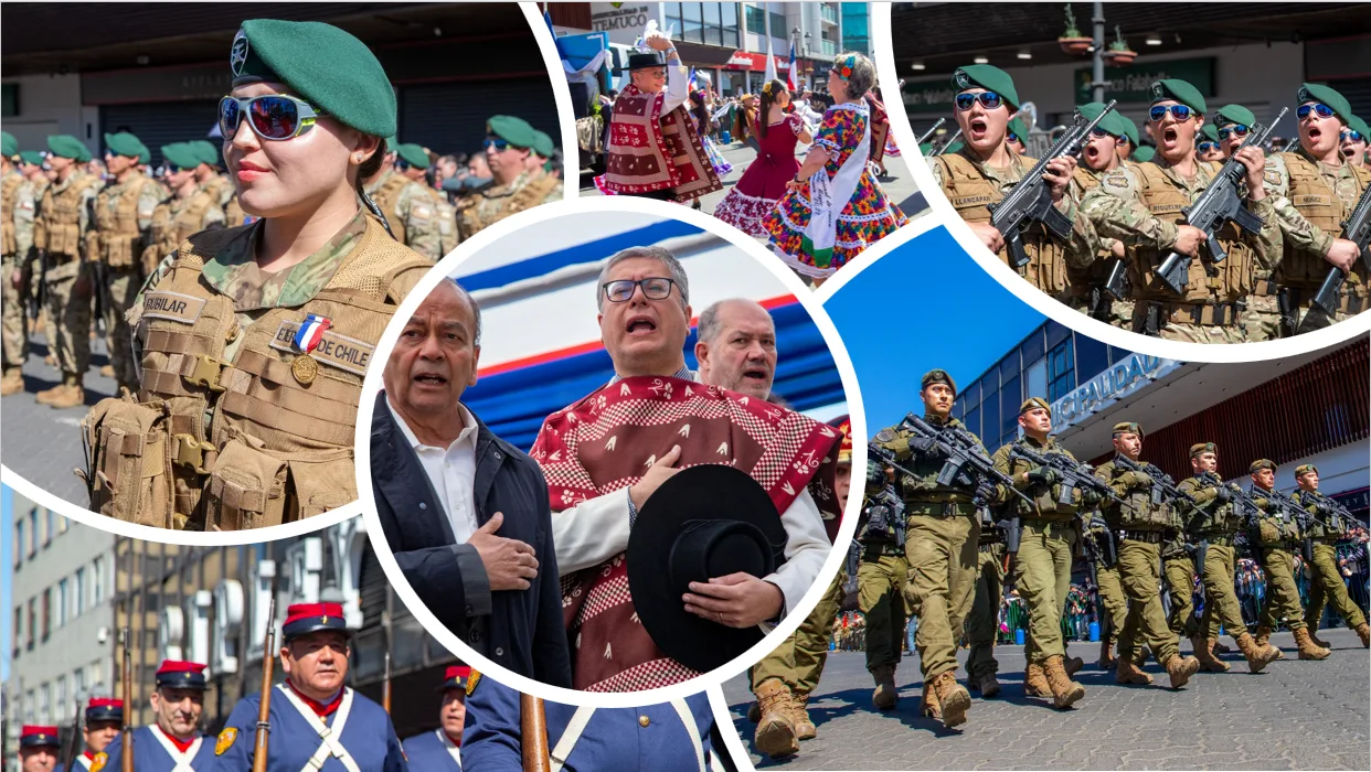 Temuco se volcó a las calles para celebrar las Fiestas Patrias con masivo desfile cívico-militar