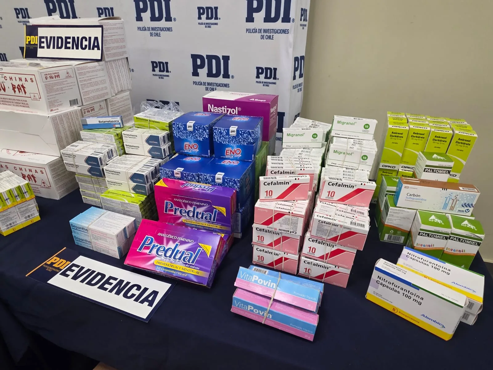 PDI incauta más de 52 mil dosis de medicamentos vendidos ilegalmente en Cunco